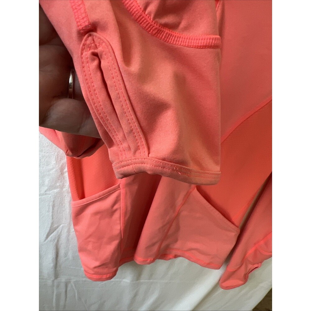 Lucy I Run This Tech Yoga Women's 1/2 Zip Active Jacket Size M Salmon - Picture 4 of 5